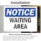 Signmission Waiting Area, 7 in W x Rectangle, Vinyl Decal OS-2PACK-NS-D-57-L-18891 - alternate 6